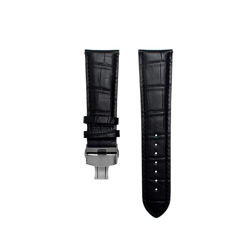 Curea de ceas din piele naturală 21mm 22mm 23mm 24mm curea de ceas Închidere brățară din piele bărbătească generală ceas curea de aligator cereale