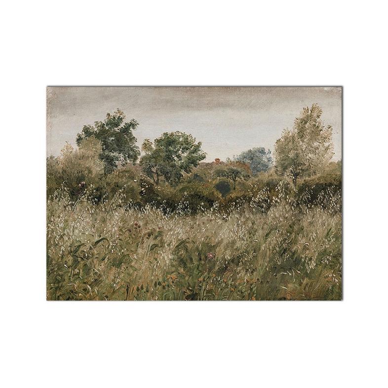 Vintage Country Oil CanvasPainting On  Poster Rose Floral Garden European Art Prints Retro Botanical Gallery Wall Pictures Decor