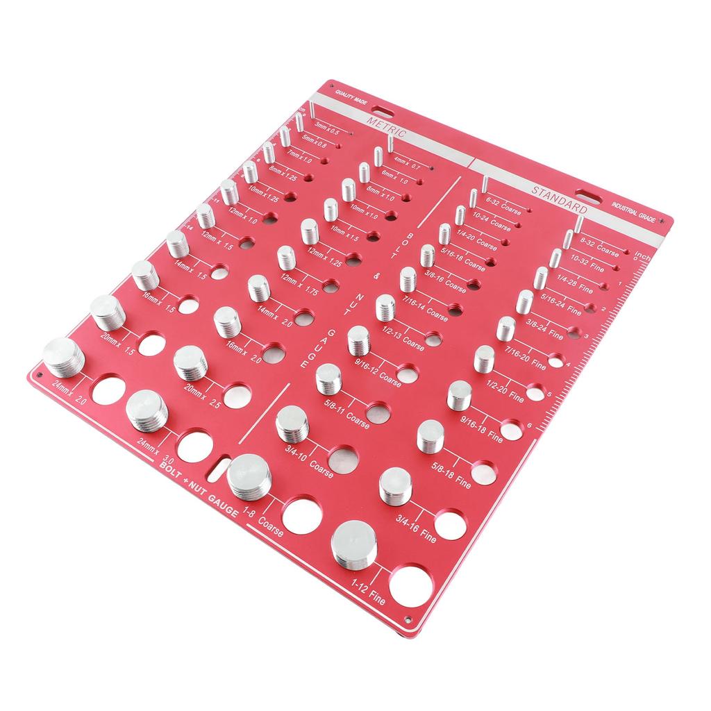 Mutter Schraube Gewindeprüfer Zoll Metrisch 44 Größen Lehre Identifikator Prüfer Standard Lineal