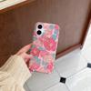 Frühlings-Rosa-Blumen-Hülle für Apple 16 iPhone 17 Pro Max Neu 15/14 Doppellagiger Glitzer