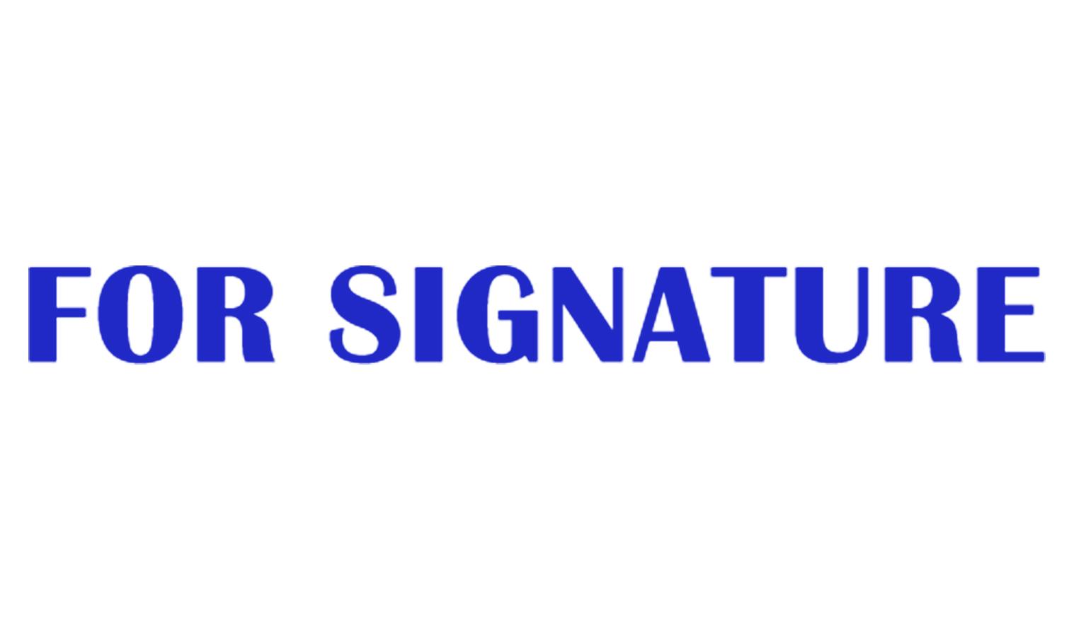 

Printtoo For Signature Self Inking Rubber Stamp Pre-Inked Office Stamp- Home Office Business Stationery, Black- 42 x 9 синій