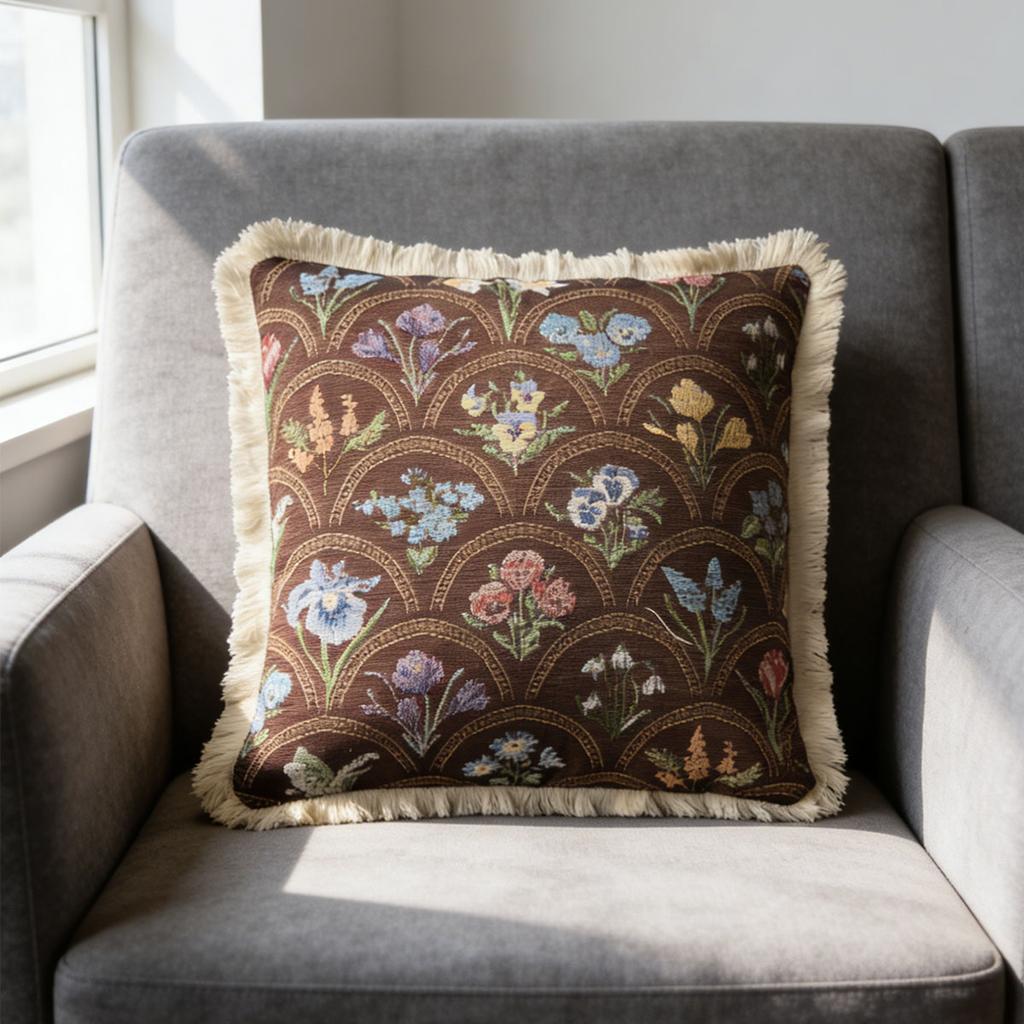 Washable Modern Farmhouse Couch Sofa Living Room Outdoor Cushion Decorative Tassel Couch Throw Pillow Covers