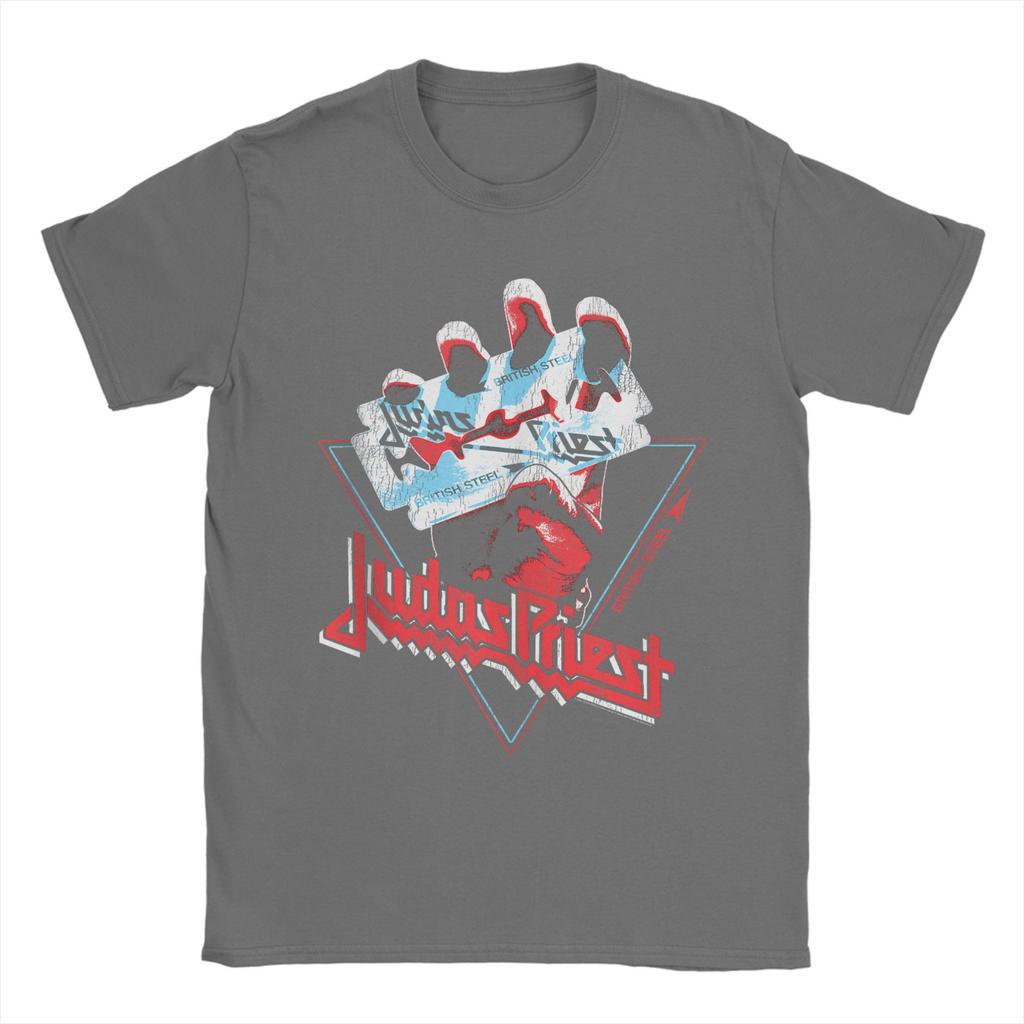 Men Judas Priest British Steel T Shirt Graphic Picture Tank Cotton Tops Novelty Short Sleeve O Neck Tees New Arrival T-Shirts