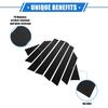 8 Pcs Pillar Posts Door Window Trim Cover Compatible for Nissan Altima 2013-2018, Durable Plastic Black Anti Scratch Stickers Door Pillar Cover