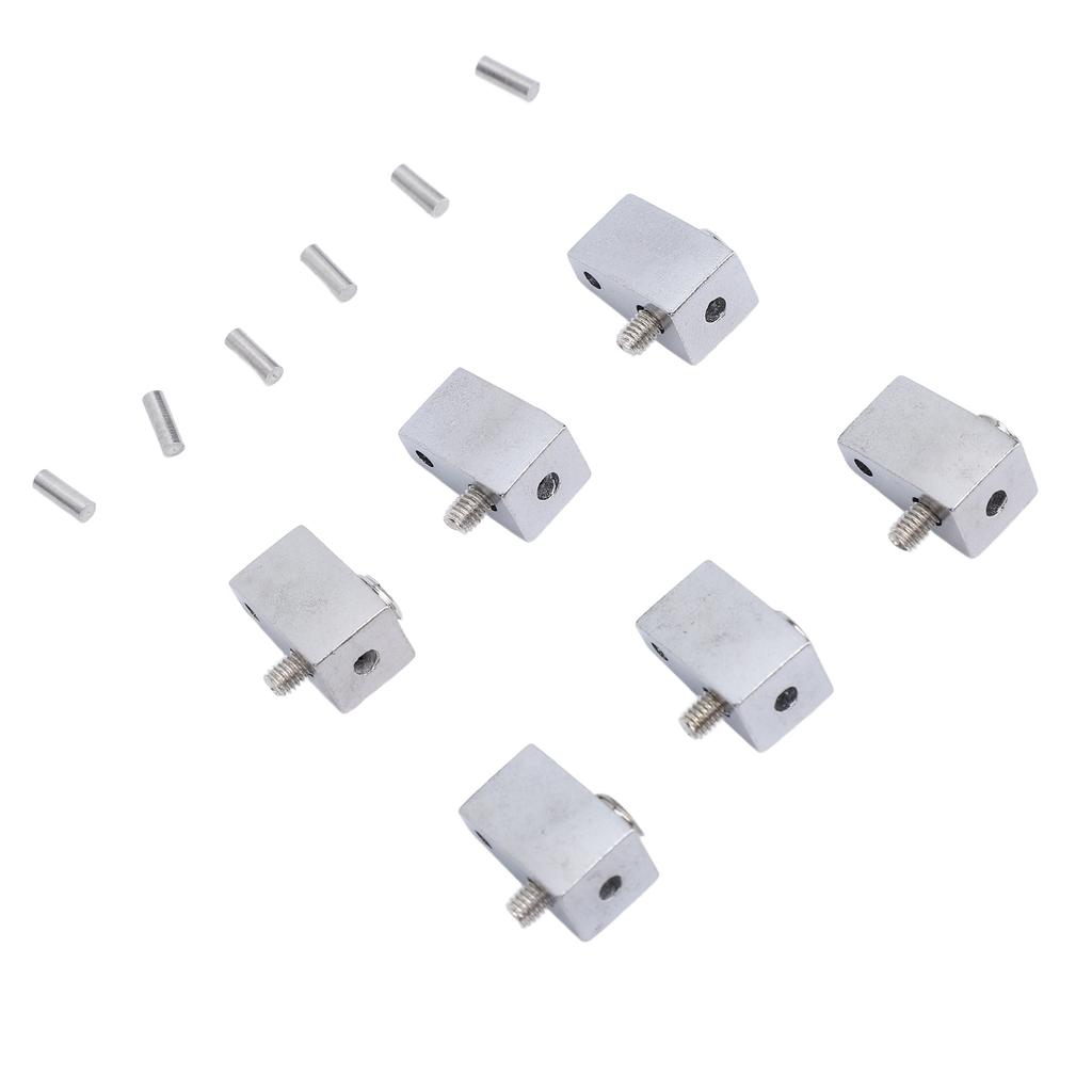 6Pcs Guitar String Locking Nut Split Type Bridge Lock Headless Electric Guitar Parts Accessories Silver
