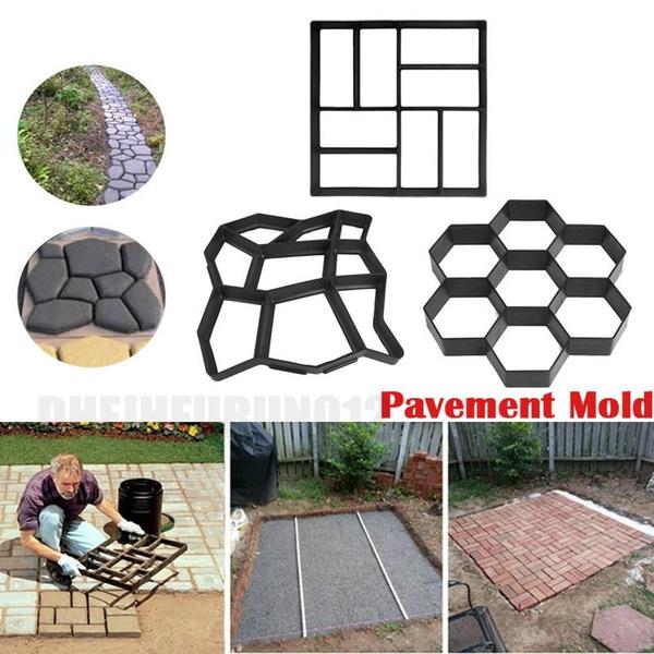 Moule de chaussée de promenade de jardin, bricolage, pavage manuel, ciment, brique, moules en béton, fabricant de chemins