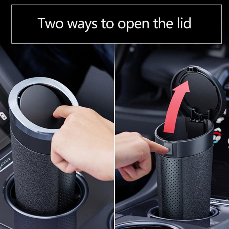 Car Trash Container Not Spill Design Flexible Placement Automotive Waste Bin Easy To Carry for Small Sedans SUVs Use