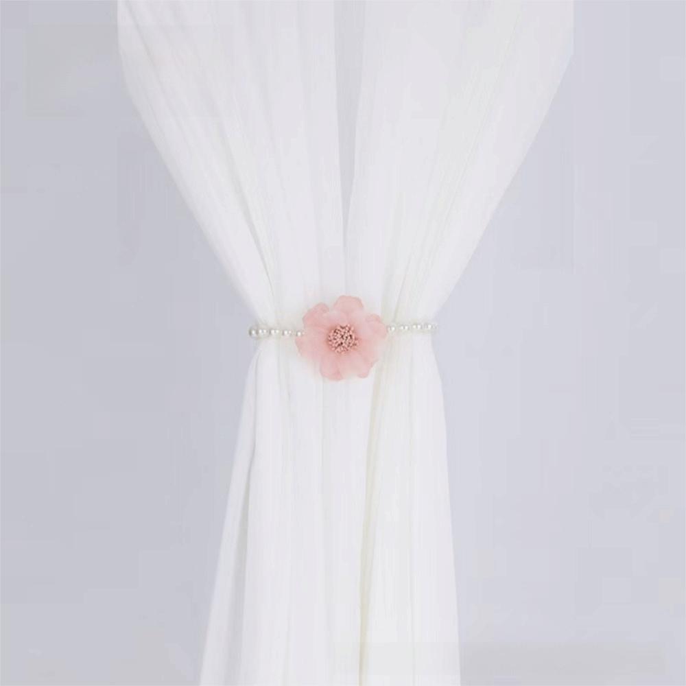 Flower Curtain Tiebacks Handmade Window Ties Creative Curtain Buckle  For Home Office Decorative