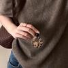 Elegant Leopard Print Pendant Necklaces Fashion Geometric Round Nec for Women Retro Adjustable Long Chain Sweater Chain Jewelry