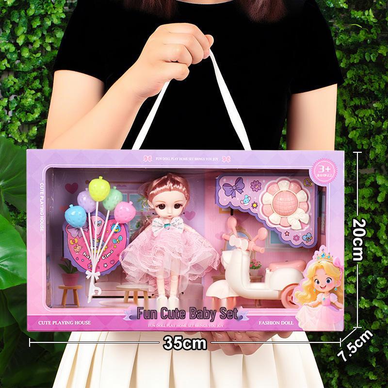 Princess Doll Gift Box Set: Dress-Up Barbie Doll Toys for Girls