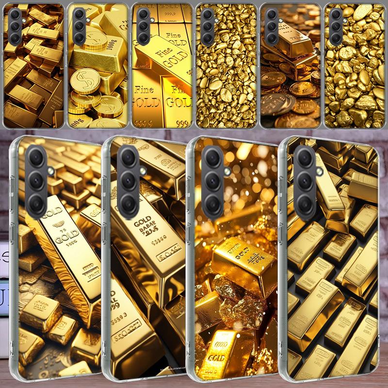 Gold Bar Wealth and Finance Phone Case for Samsung A16 A26 A36 A56 A17 A37 A57 A07 A06 A02S A03 A04S A05S Galaxy Note 20 10 A50S
