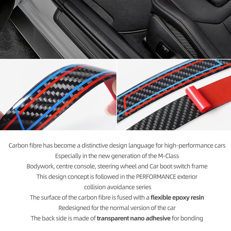 For BMW E90 E60 F10 F30 F20 G30 E92 G20 E91 F11 F31 E61 F36 X1 X3 X5 Carbon Fiber 4pcs Car Door Anti-Collision Protector Sticker