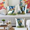 4Pcs Double-Sided Printed Throw Pillow Covers, Football Action Kick Print Cushion Cases, Sports Fan Home Decor For Living Room