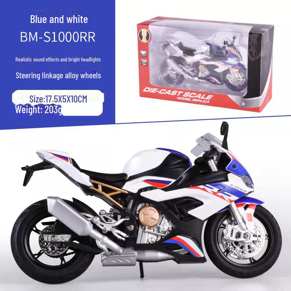 

1:12 Модель мотоцикла BMW S1000RR из сплава со звуковыми и световыми функциями
