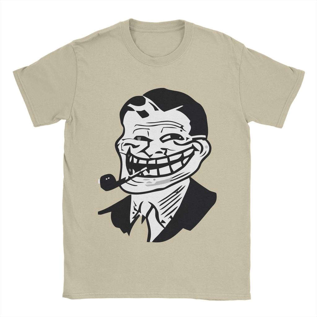 Unisex Trollface Meme Graphic T Shirt Pure Cotton Clothes Novelty Short Sleeve O Neck Tee Shirt Gift Idea TShirts