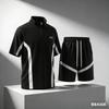 Summer Casual Sports Suit Men's Short Sleeved Lightweight Quick Drying Ice Silk Two-piece Set