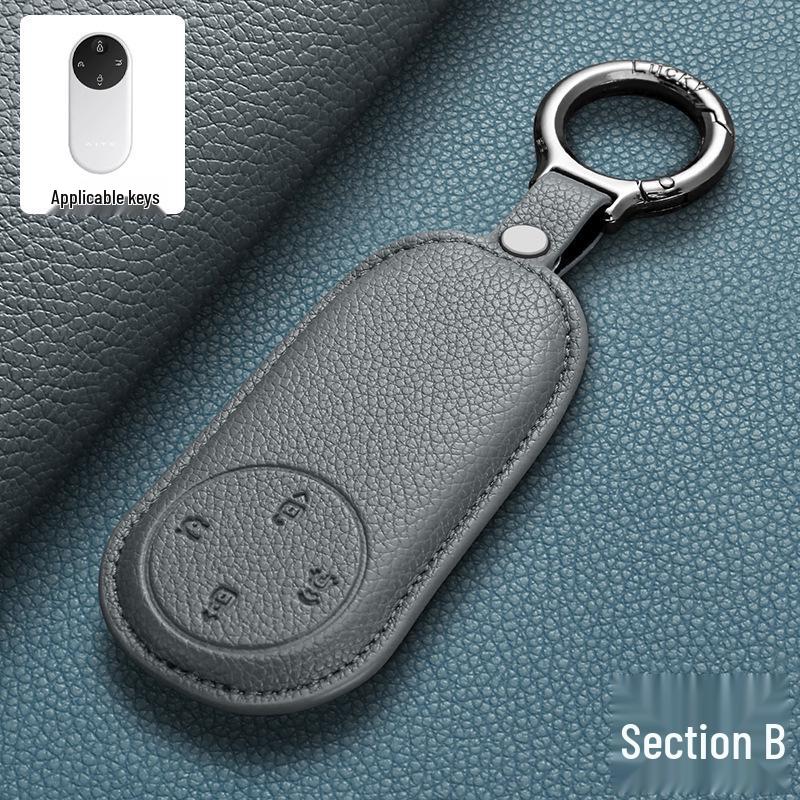Genuine Leather Key Case for AITO M9, Huawei M5, and M7 (2024 Model)