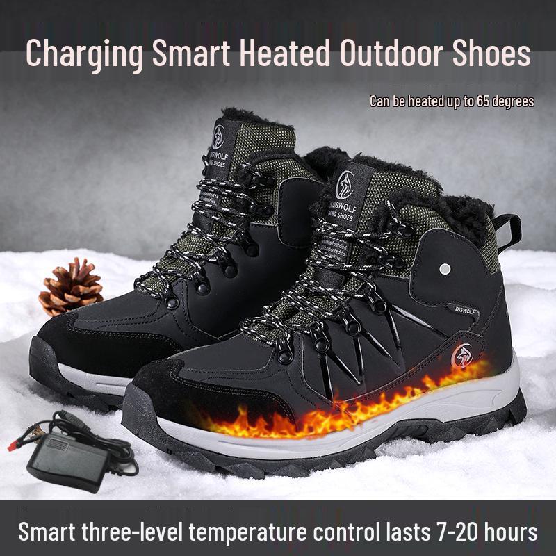 Smart Electric Heated Shoes - Rechargeable, Warm, Insulated Fleece-Lined Footwear for Men and Women, Perfect for Outdoor Use