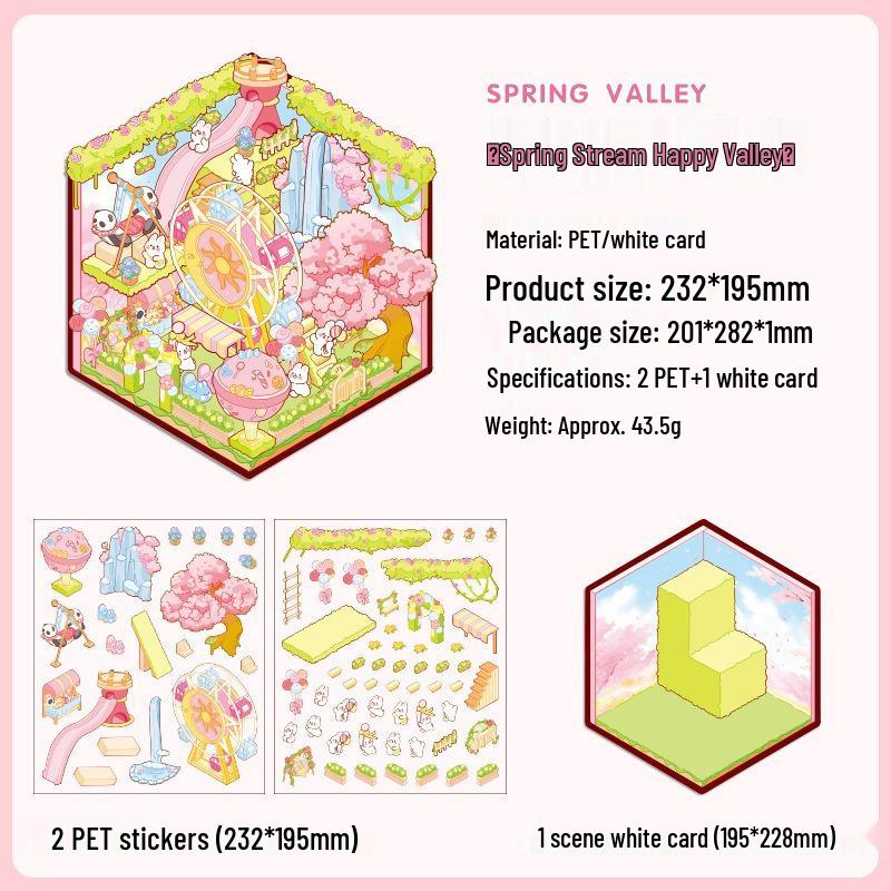 3D Miniature Scene Collage Stickers: Cute Decompression Handbook Stickers