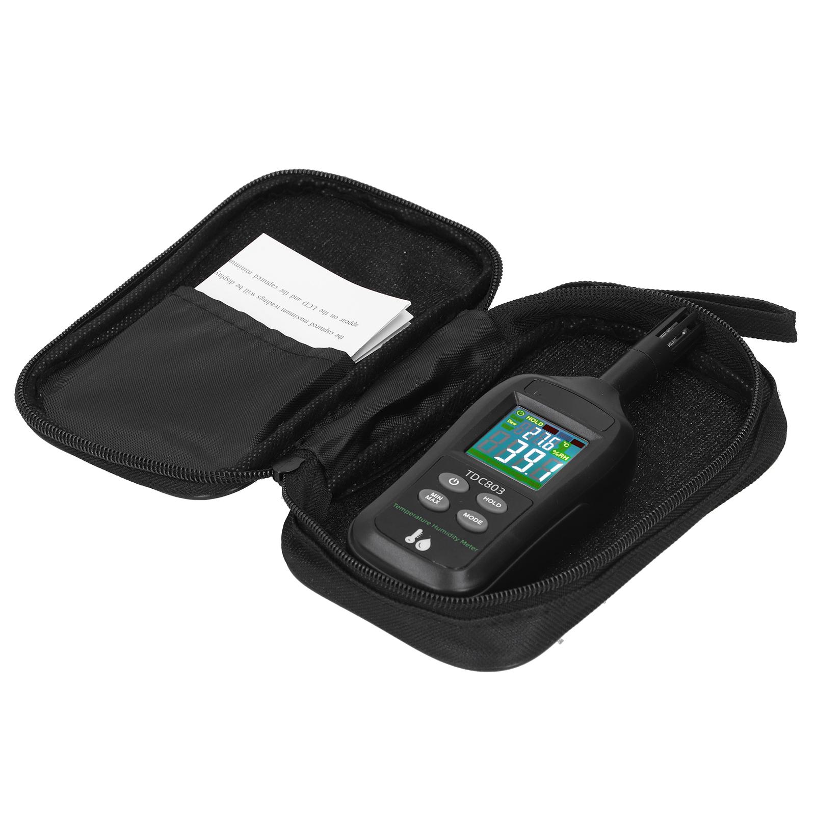 

Термометр-гигрометр 4-значный цветной ЖК-цифровой дисплей измеритель температуры и влажности TDC803