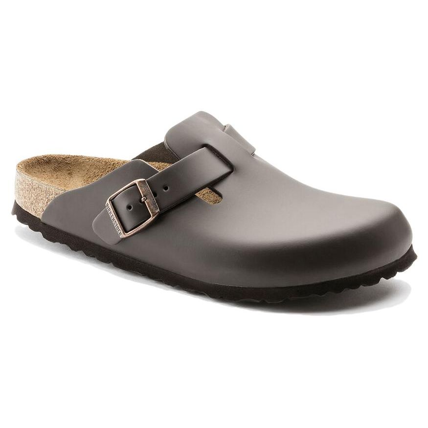Birkenstock Boston Comfortable Versatile Anti-Rubbing Closed-Toe Slippers Unisex Slippers Gray 0060101