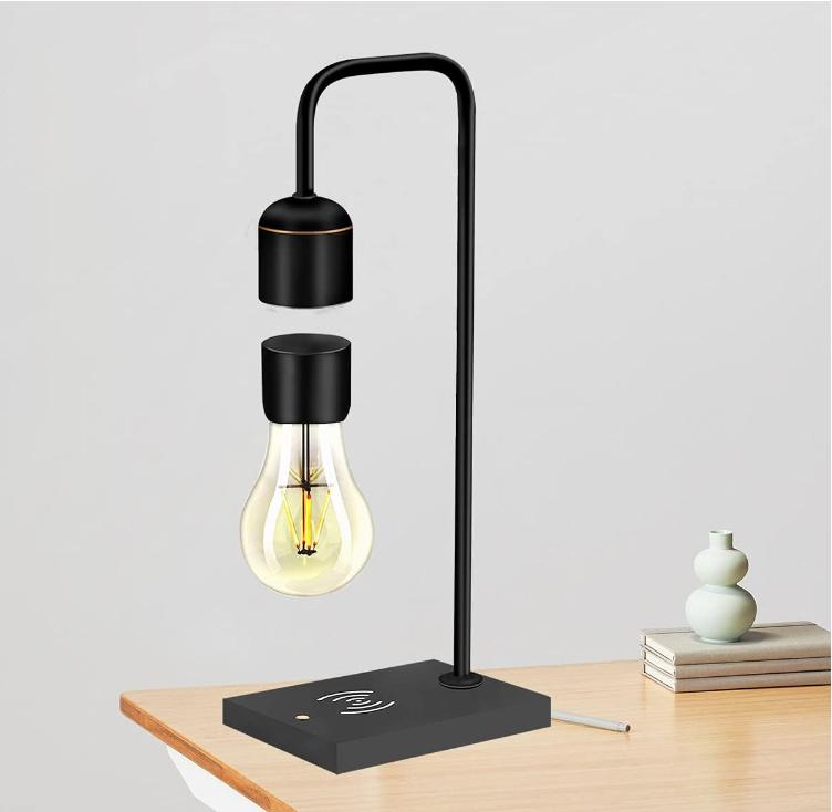 Modern Simplistic Magnetic Levitating Lamp Wireless Charger Night Light Warm Decorative Bulb Floating Smart Home LED Lights
