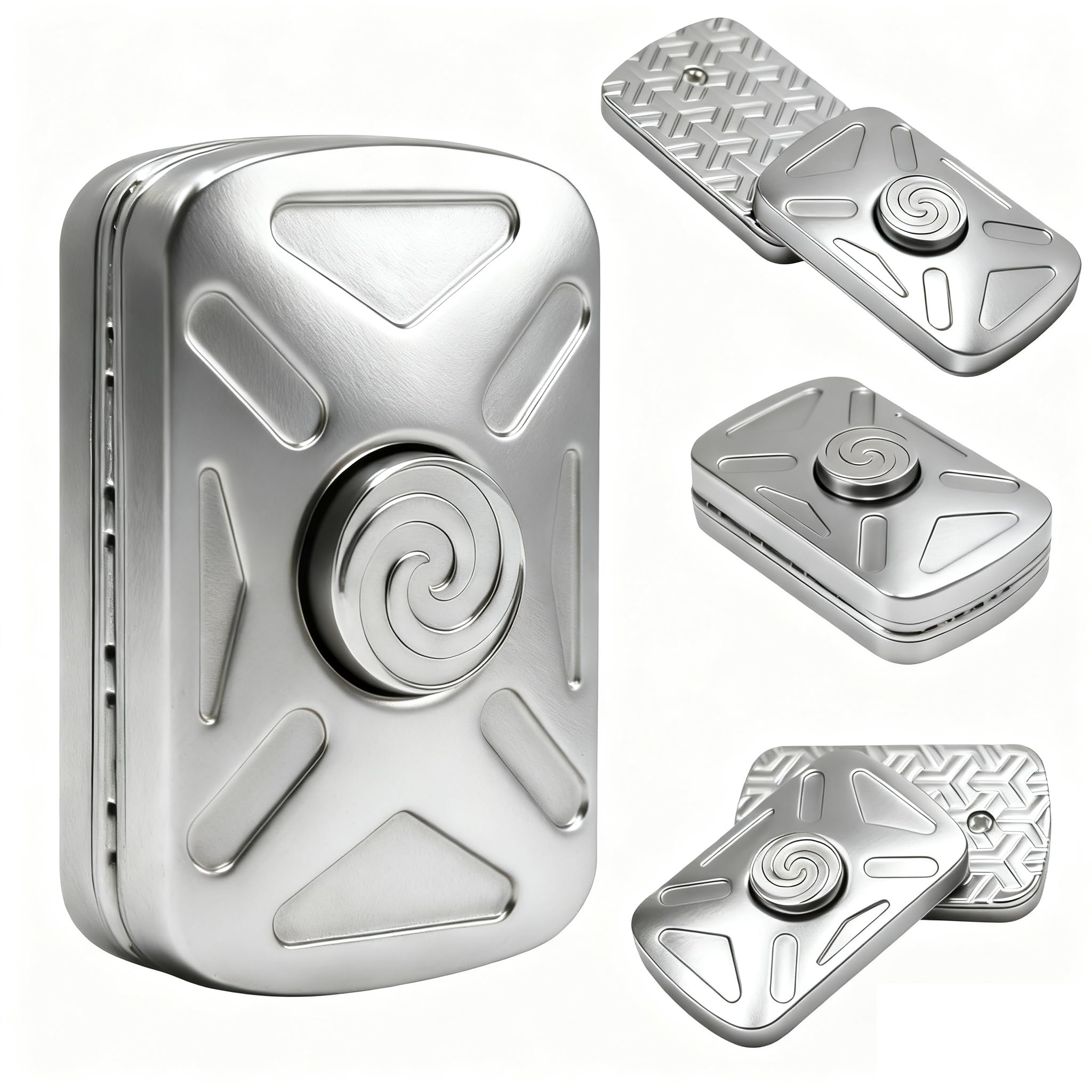 Спиральный слайдер-фиджет 7JI, Игрушка-фиджет, Гаджет, Убийца времени, EDC, Снятие стресса, Для взрослых, Рождественский подарок, Серебристый