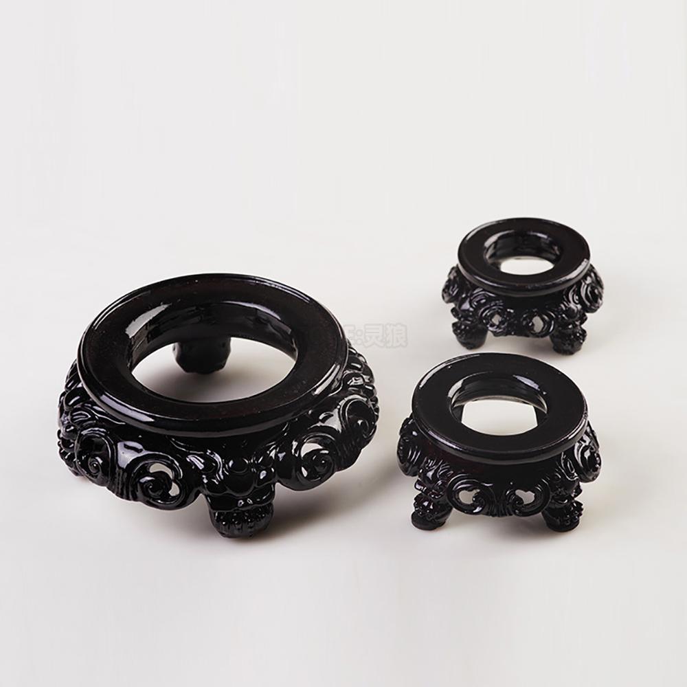 Neue Schwarze Harz Kristallkugel Basis Kugel Sockel Europäischer Stil Heimdeko Ausstellungsständer Fotografie Requisiten Schmuck Zubehör