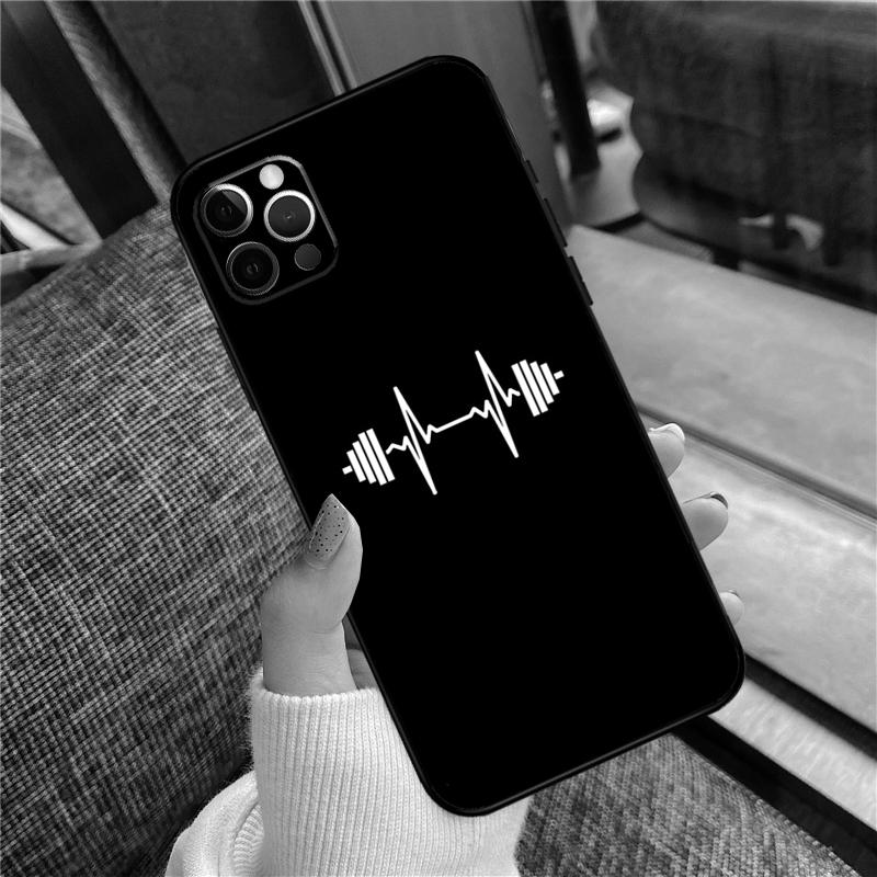 Bodybuilding Gym Fitness Phone Case For iPhone 16 15 13 12 11 14 Pro Max 12 13 mini XR 15 16 Plus 16e Cover Shell