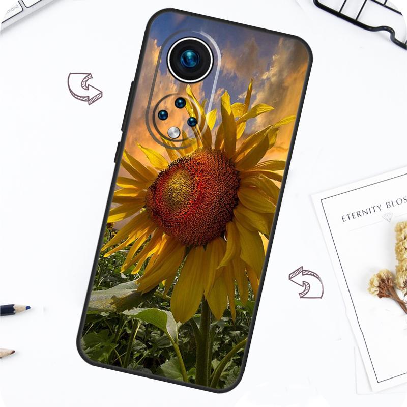 Beauty Yellow Sunflower Case For Honor Magic 5 6 7 Lite Honor 200 Pro X8b X9a X8a X8 X9 X9c X9b 50 70 90 Lite Cover