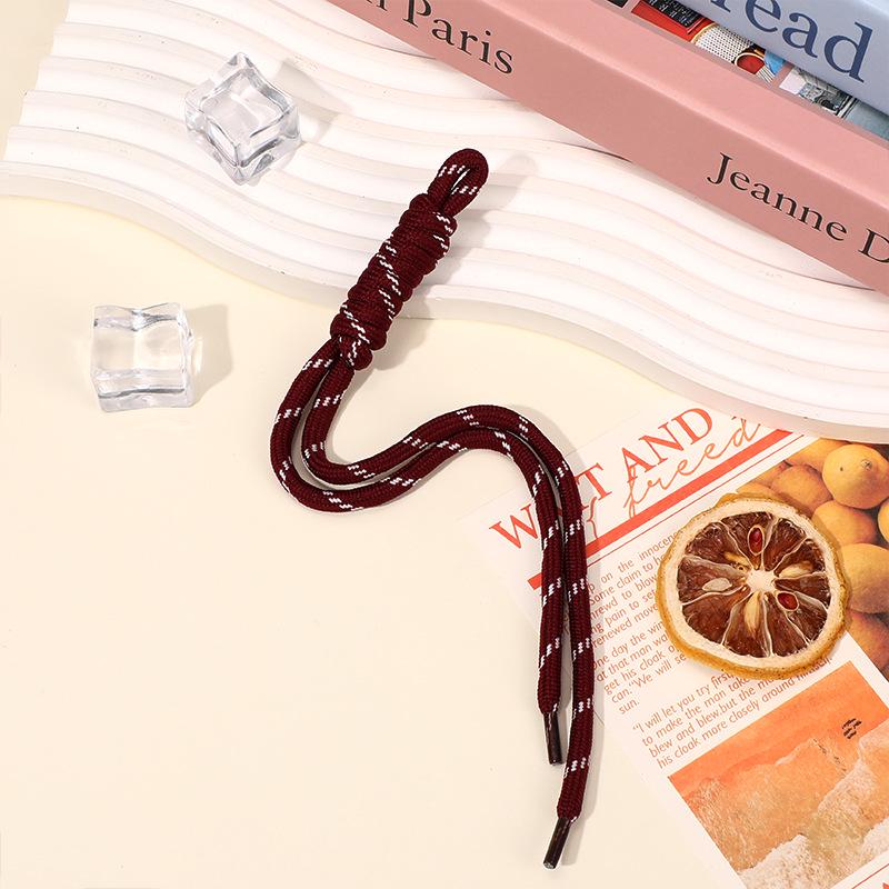 

Handmade Colorful Woven Rope Polyester Phone Lanyard Keychain Charm