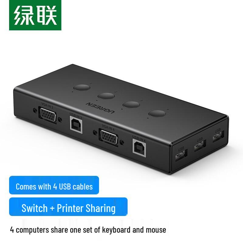 Ugreen 4-Port HD VGA KVM Switch