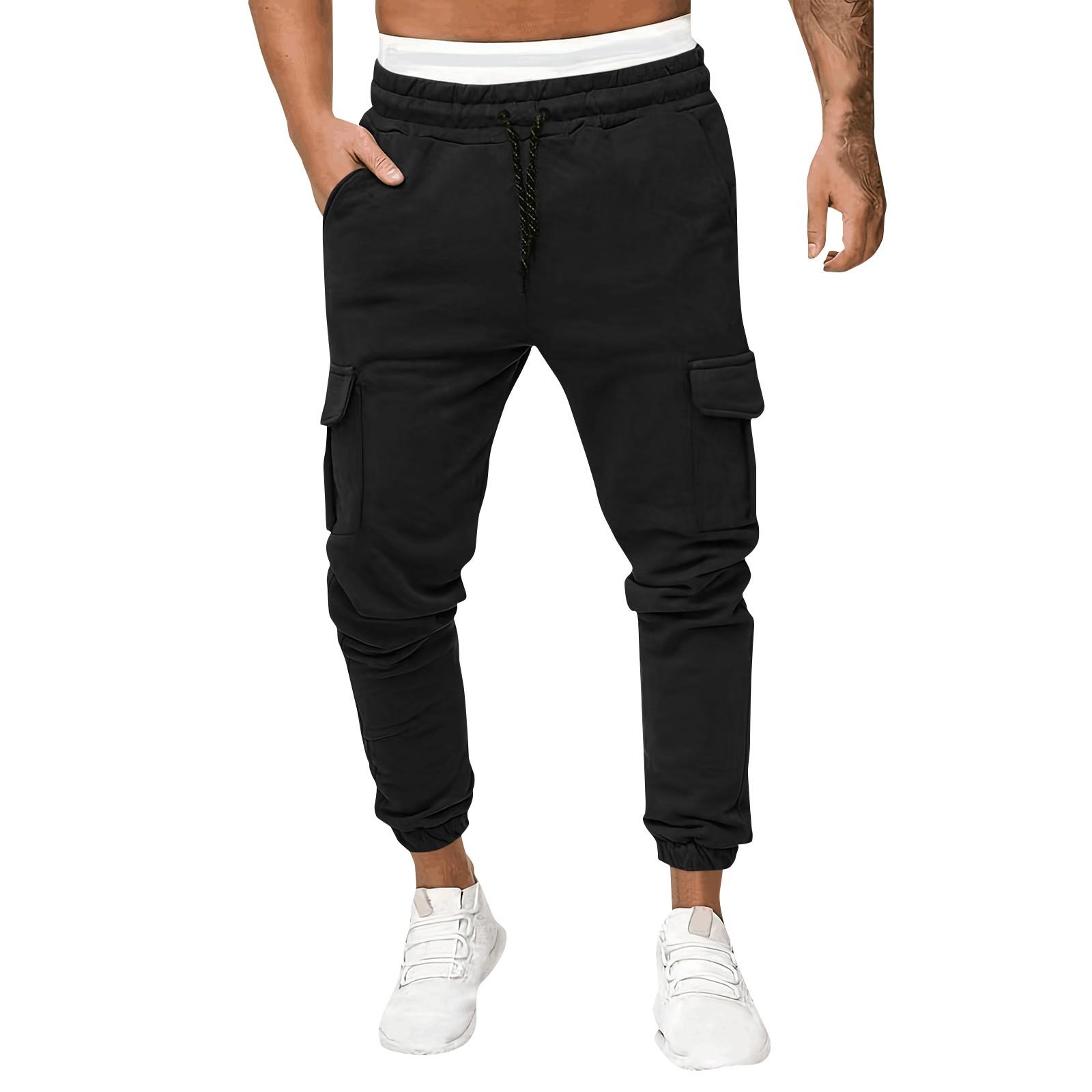Мужские брюки-карго на открытом воздухе Мужские повседневные брюки Брюки-карго с несколькими карманами M чёрный
