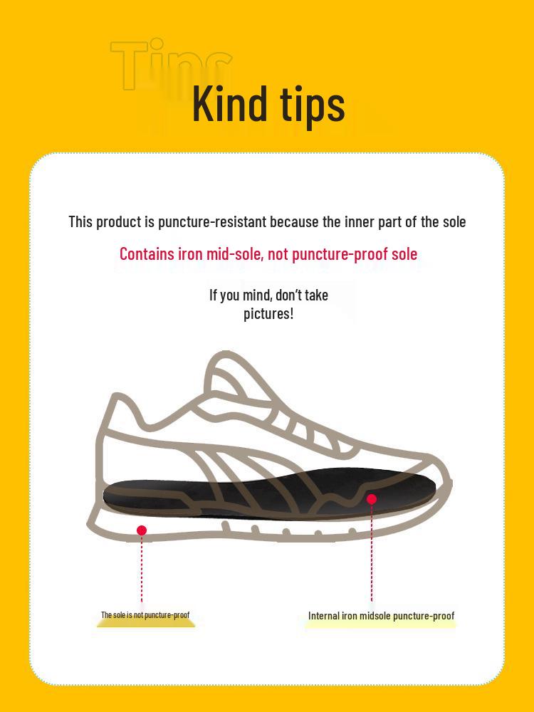 Men's Wear-Resistant Safety Work Shoes - Anti-Smash & Anti-Puncture Rubber Sole