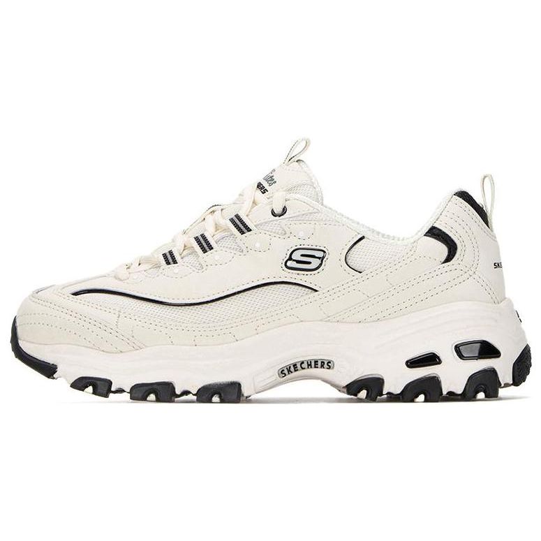 Skechers DLites 1.0 Synthetic Leather Lace-Up Comfortable Versatile Low-Top Dad Sneakers Women sneakers White 896184-NTBK 39