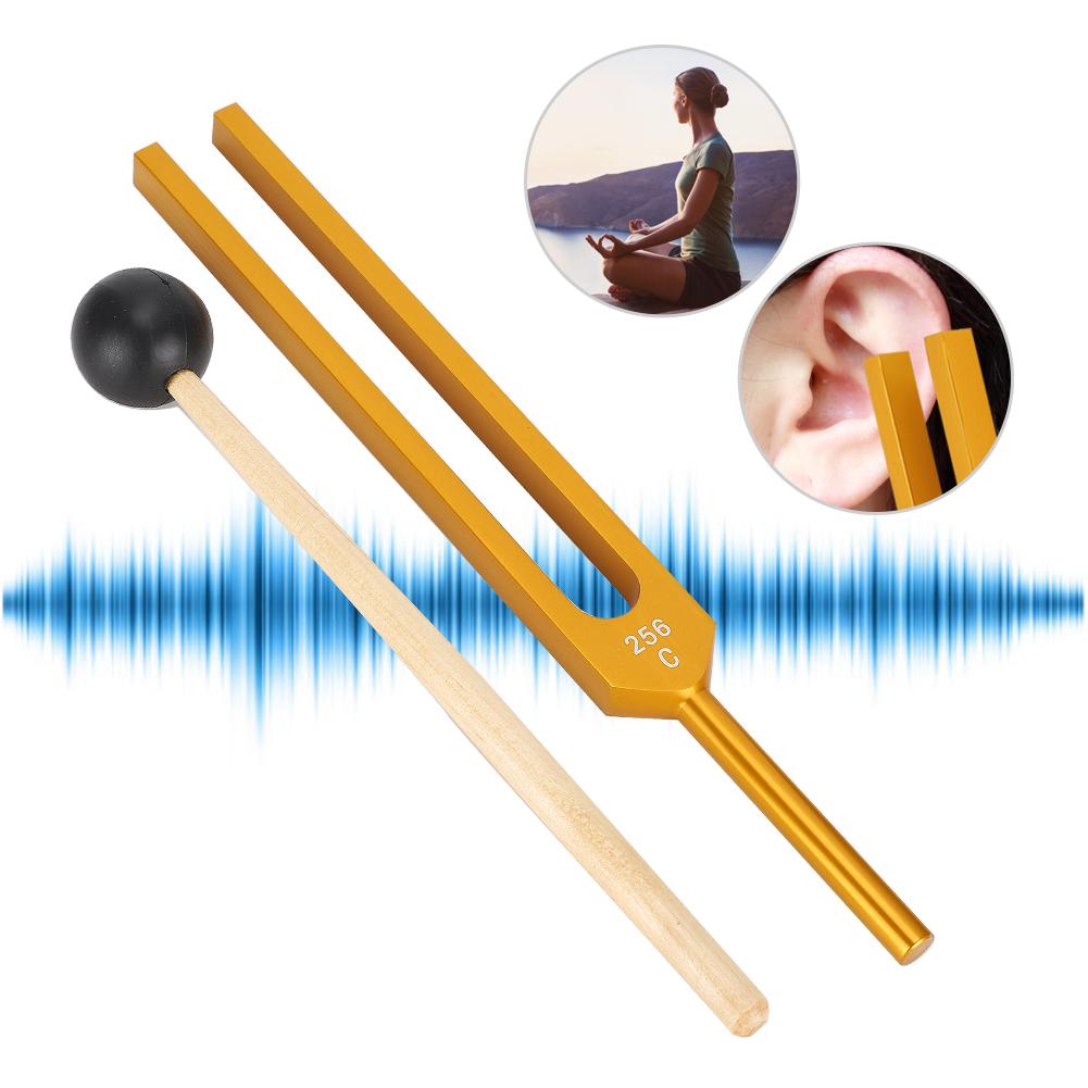 C256 Aluminiumlegierung Stimmgabel Hammer Set Hördiagnostik Schallschwingung Heilung Gesundheitswesen