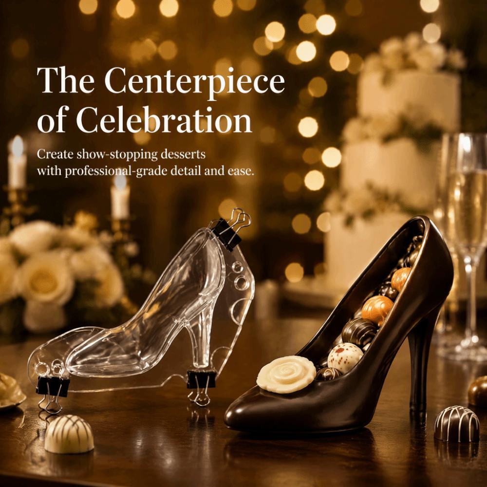 Transparent High Heel Shoe Chocolate Mold ABS Fondant Cake Mold  DIY Home Baking