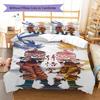Son Goku Muster Bettwäsche, Steppbett Set Bettbezug Kissenbezug Zuhause Geburtstagsgeschenk (1 Bettbezug + 2 Kissenbezüge, ohne Füllung)