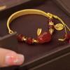 Rabbit Pendent Stone Niche Design Hand Rope Chinese Style Bracelet Women Bracelet Fashion Jewelry