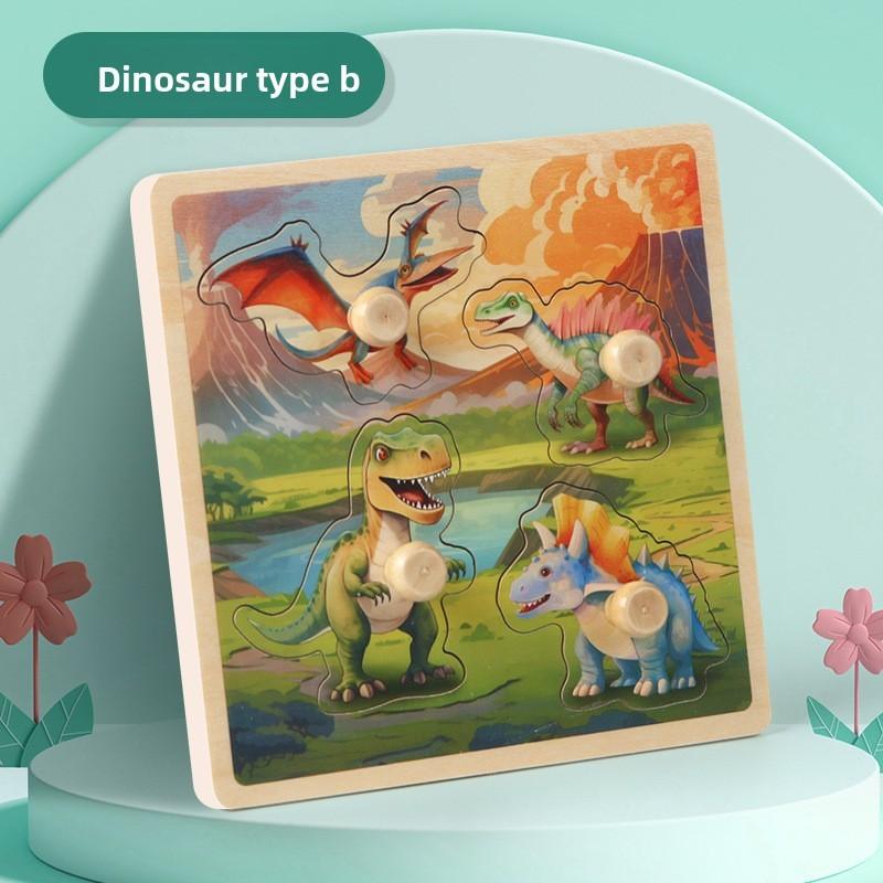 

Dinosaur Puzzle Play Board For Kids Educational Fun And Motor Development Skills Dinosaur B