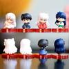 8pcs Anime Inuyasha Sesshomaru Kikyo And Kagome Figure Model Desktop Car Ornaments Doll Boy And Girl Trendy Toy Collectible Gift