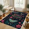 Garden Cats Theme Soft Crystal Velvet Rug Custom Name & Text Print Non Slip Floor Rug for Bedroom Living Room