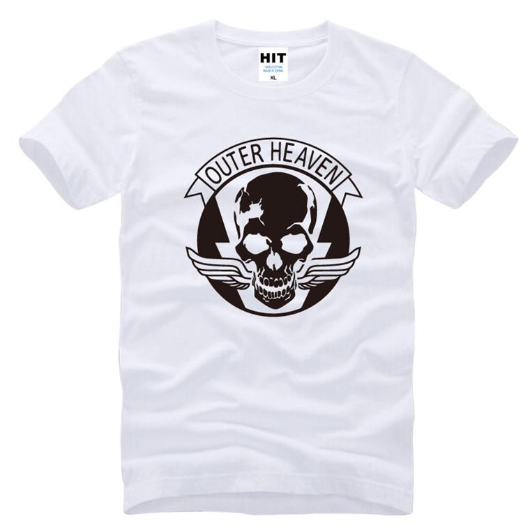 Game Metal Gear T Shirt V 5 MGS Outer Heaven Logo Printed Cotton Short Sleeve Metal Gear Solid Tshirts Tops Tee