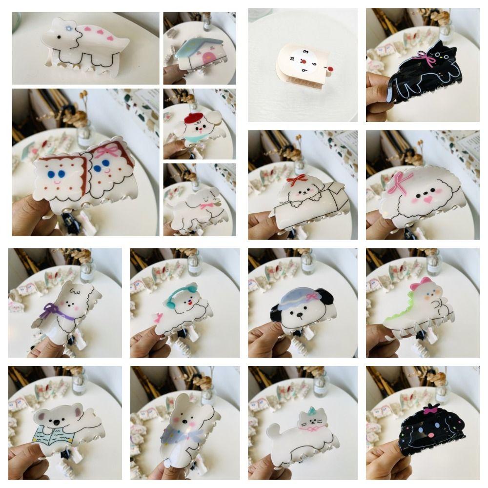 Waterproof Cartoon Animal Shark Clip Sweet Women Hair Accessories Acrylic Hair Claw  Gifts
