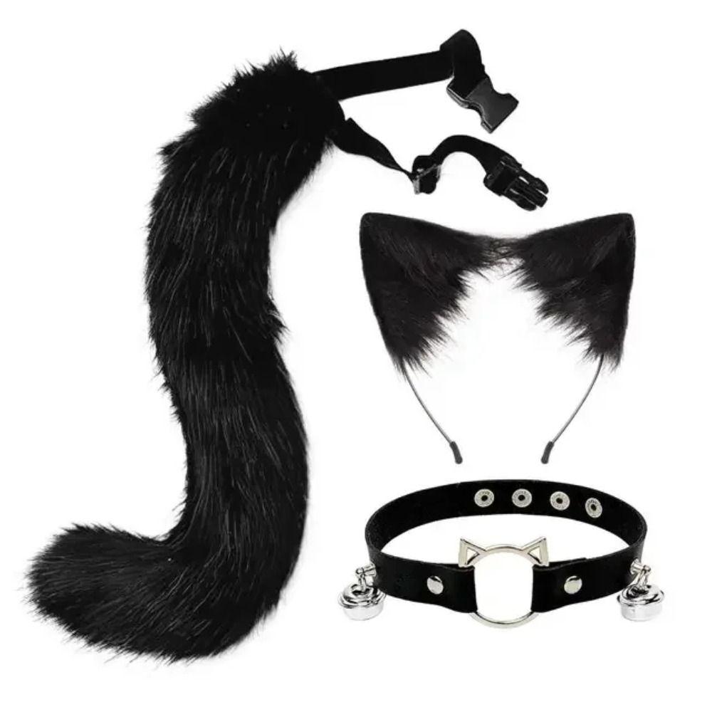 1 set Cat Tail Halloween Animal Cosplay Props Necklace Animal Cosplay Props Cosplay