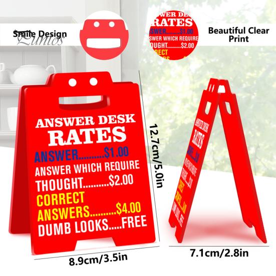 Rød akryl Skrivebord Advarselsskilt Heavy Duty Prank Skrivebord Advarselsskilt Hjemmekontor Skrivebord Minibordskilt Dekorasjon Ornament Co-worker Gag Gave