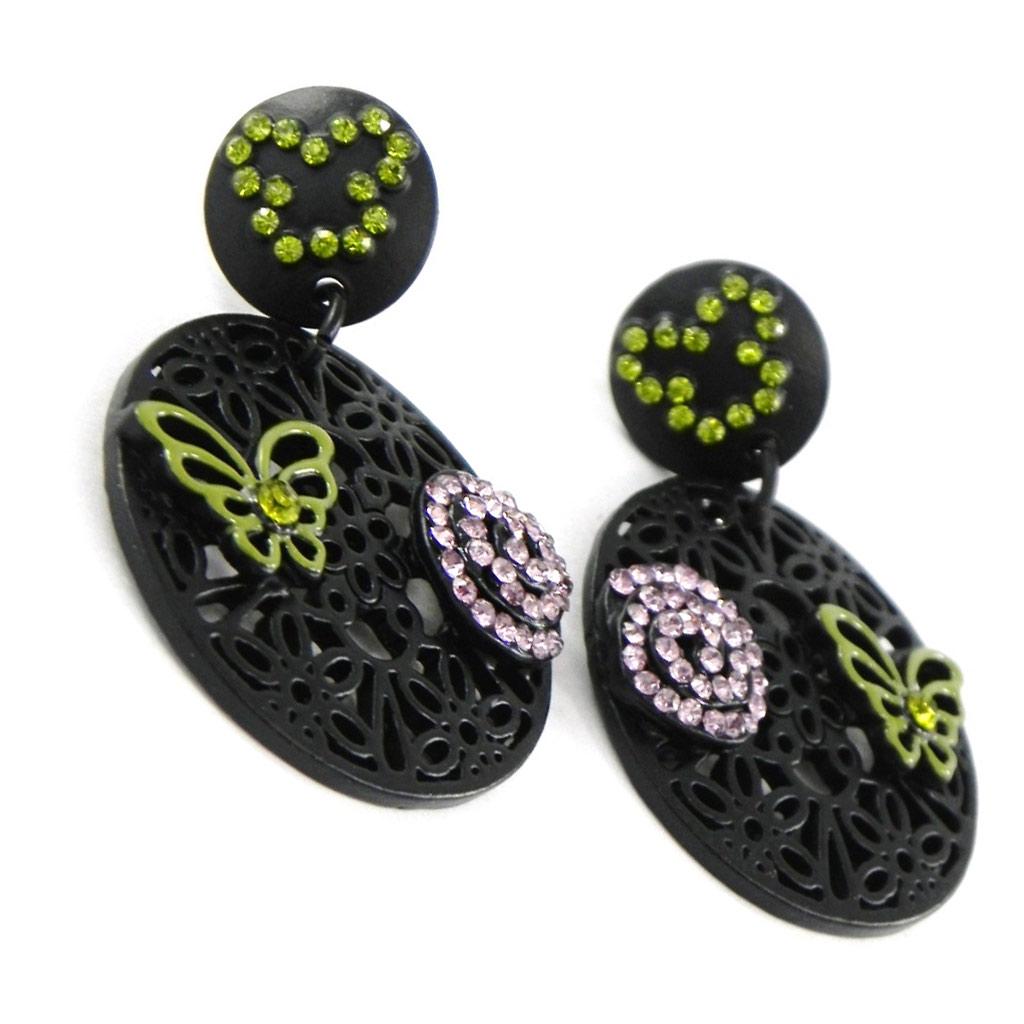 NOA [H8880] - Boucles Créateur 'Carmen' vert rose