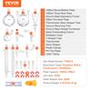VEVOR Lab Distillation Kit, 3.3 Boro Lab Glassware Distillation Kit with 24, 40 Joint, 1000ml Essential Oil Distillation Apparatus Kit
