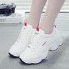 Women's 2025 White Leather Sneakers: Spring & Autumn Thick Sole Versatile Casual Shoes