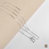 [Amberta] Women's 925 Sterling Silver 1mm Venice Box Chain Necklace: 70cm